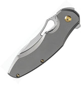 Kansept Knives Echis Framelock BSW - CPM S35VN Blade, 4.5in Closed, Gray Titanium Handle by Kansept Knives