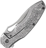 Kansept Knives Echis Framelock SW K1071A3 - Stonewashed CPM S35VN Blade With Gray Textured Titanium Handle by Kansept Knives