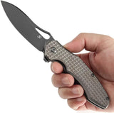 Kansept Knives Echis Framelock Bronze Frag K1071A6 - S35VN Drop Point Blade With Bronze Titanium Handle by Kansept Knives