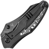 Kansept Knives Baba Yaga Framelock Nebula K1074A3 - CPM 20CV Wharncliffe Blade With Nebula Carbon Fiber Inlay by Kansept Knives