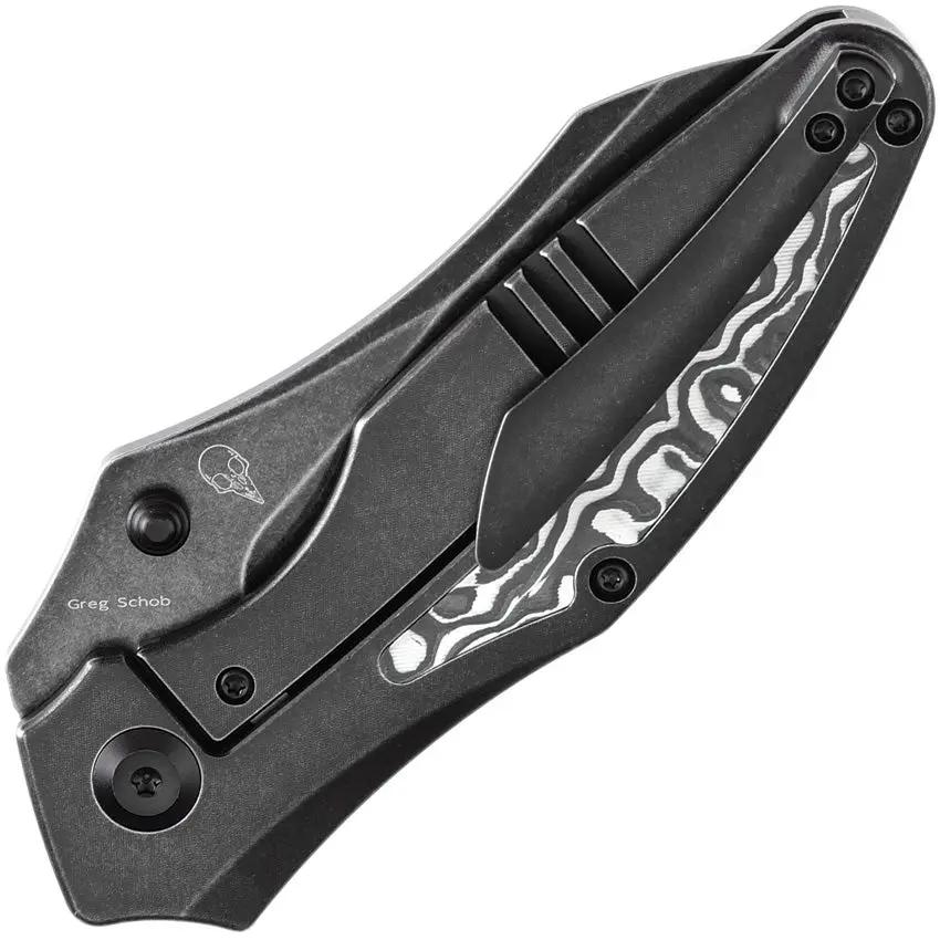 Kansept Knives Baba Yaga Framelock Nebula K1074A3 - CPM 20CV Wharncliffe Blade With Nebula Carbon Fiber Inlay by Kansept Knives