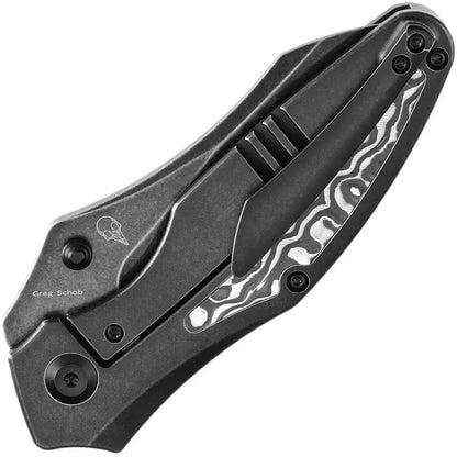 Kansept Knives Baba Yaga Framelock Nebula K1074A3 - CPM 20CV Wharncliffe Blade With Nebula Carbon Fiber Inlay by Kansept Knives