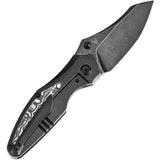 Kansept Knives Baba Yaga Framelock Nebula K1074A3 - CPM 20CV Wharncliffe Blade With Nebula Carbon Fiber Inlay by Kansept Knives