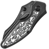 Kansept Knives Baba Yaga Framelock Nebula K1074A3 - CPM 20CV Wharncliffe Blade With Nebula Carbon Fiber Inlay by Kansept Knives