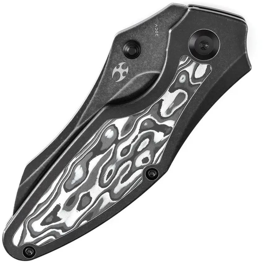 Kansept Knives Baba Yaga Framelock Nebula K1074A3 - CPM 20CV Wharncliffe Blade With Nebula Carbon Fiber Inlay by Kansept Knives