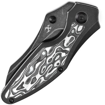 Kansept Knives Baba Yaga Framelock Nebula K1074A3 - CPM 20CV Wharncliffe Blade With Nebula Carbon Fiber Inlay by Kansept Knives