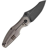 Kansept Knives Baba Yaga Framelock Bronze - CPM-20CV Wharncliffe Blade With Bronze Anodized Titanium Handle by Kansept Knives