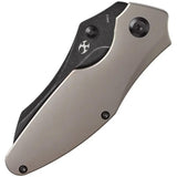 Kansept Knives Baba Yaga Framelock Bronze - CPM-20CV Wharncliffe Blade With Bronze Anodized Titanium Handle by Kansept Knives