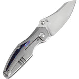 Kansept Knives Baba Yaga Framelock Timascus K1074A7 - Timascus Inlay With CPM 20CV Satin Wharncliffe Blade by Kansept Knives