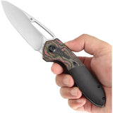 Kansept Knives Thoth Bolster Lock 80s Camo K1075A1 - CPM-20CV Clip Point Blade Black Stonewash Titanium Handle by Kansept Knives
