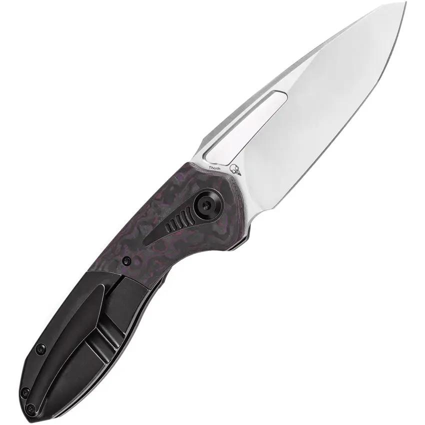 Kansept Knives Thoth Bolster Lock Purple Haze K1075T1 - CPM 20CV Clip Point Blade With Titanium Handle And Inlay by Kansept Knives