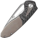 Kansept Knives Thoth Bolster Lock Twill CF K1075T3 - CPM 20CV Clip Point Knife With Gray Titanium Handle by Kansept Knives