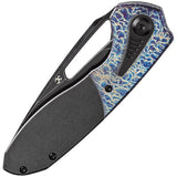 Kansept Knives Thoth Bolster Lock Lightning K1075T4 - Black Stonewash CPM-20CV Blade Lightning Anodized Titanium Inlay by Kansept Knives