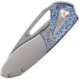 Kansept Knives Thoth Bolster Lock Light Dam K1075T5 - Damascus Clip Point Blade With Titanium Inlay And Pocket Clip by Kansept Knives