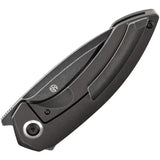 Kansept Knives ODD 21 Framelock Black Stonewash CPM 20CV Drop Point Blade - Extended Tang by Kansept Knives