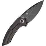 Kansept Knives ODD 21 Framelock Black Stonewash CPM 20CV Drop Point Blade - Extended Tang by Kansept Knives