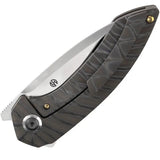 Kansept Knives ODD 21 Framelock Flame K1077A4 - Flame Anodized Titanium Handle, CPM-20CV Drop Point Blade by Kansept Knives