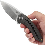 Kansept Knives ODD 21 Framelock Flame K1077A4 - Flame Anodized Titanium Handle, CPM-20CV Drop Point Blade by Kansept Knives