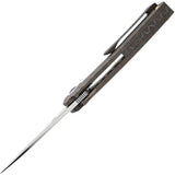 Kansept Knives ODD 21 Framelock Flame K1077A4 - Flame Anodized Titanium Handle, CPM-20CV Drop Point Blade by Kansept Knives