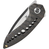 Kansept Knives ODD 21 Framelock Flame K1077A4 - Flame Anodized Titanium Handle, CPM-20CV Drop Point Blade by Kansept Knives