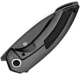 Kansept Knives ODD 21 Framelock Mirror DLC K1077A7 - CPM-20CV Blade With Black Titanium Handle And Extended Tang by Kansept Knives