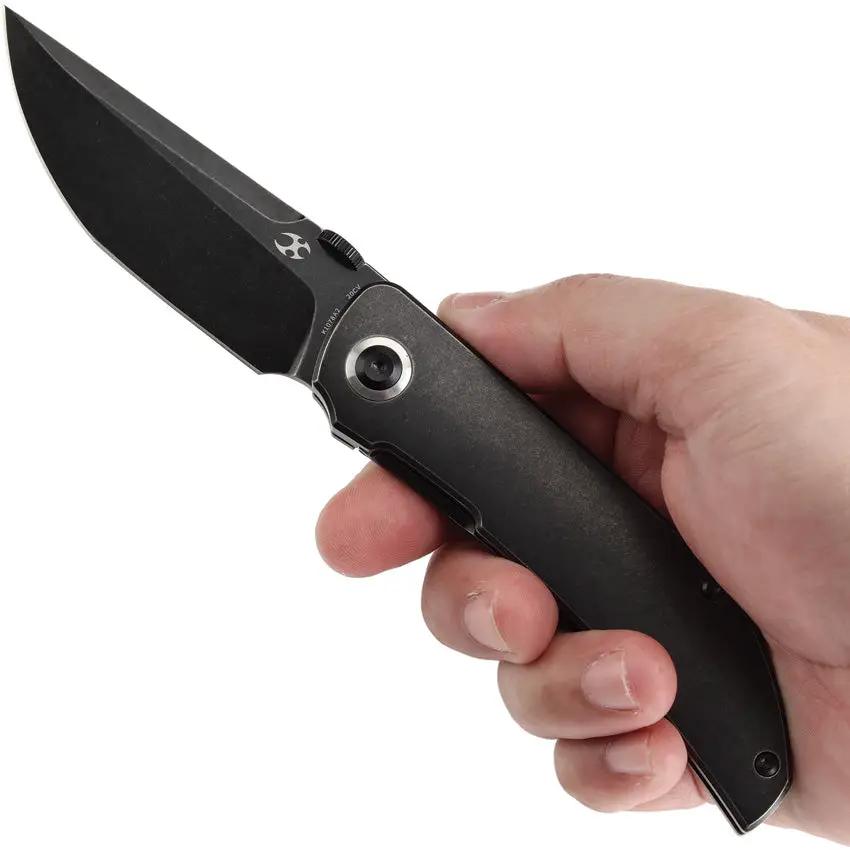 Kansept Knives Tarkin Framelock Black SW K1078A2 - CPM-20CV Stainless Tanto Blade With Black Stonewash Finish by Kansept Knives