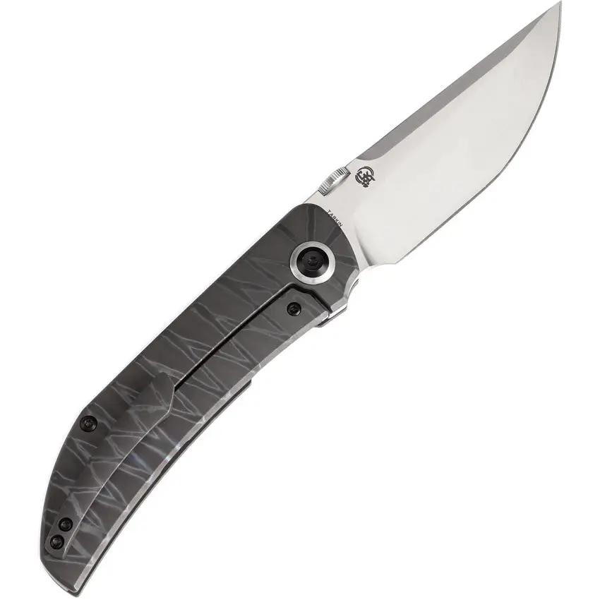 Kansept Knives Tarkin Framelock Flame K1078A3 - CPM 20CV Tanto Blade With Flame Anodized Titanium Handle by Kansept Knives