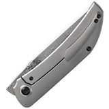 Kansept Knives Tarkin Framelock BB Damascus K1078A4 - Damascus Steel Tanto Blade With Bead Blast Titanium Handle by Kansept Knives