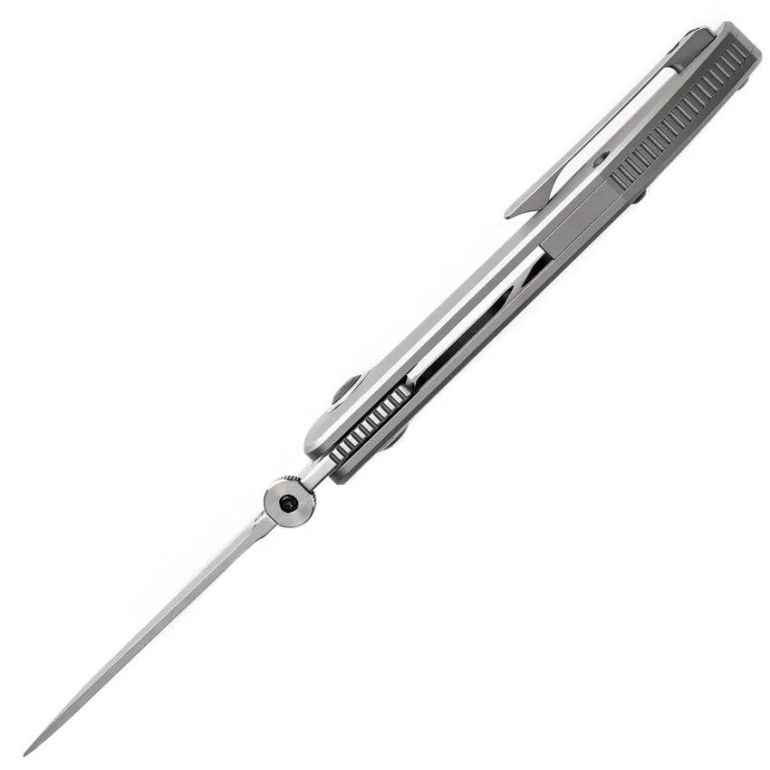 Kansept Knives Tarkin Framelock BB Damascus K1078A4 - Damascus Steel Tanto Blade With Bead Blast Titanium Handle by Kansept Knives