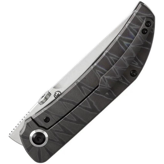 Kansept Knives Tarkin Tiger Stripe Flamed Titanium K1078A6 CPM20CV Tanto Blade Titanium Handle by Kansept Knives