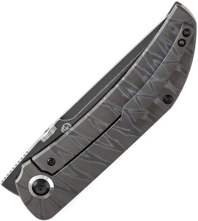 Kansept Knives Tarkin Framelock Tiger K1078A7 - Tiger Striped Flamed Titanium Handle And CPM-20CV Blade by Kansept Knives