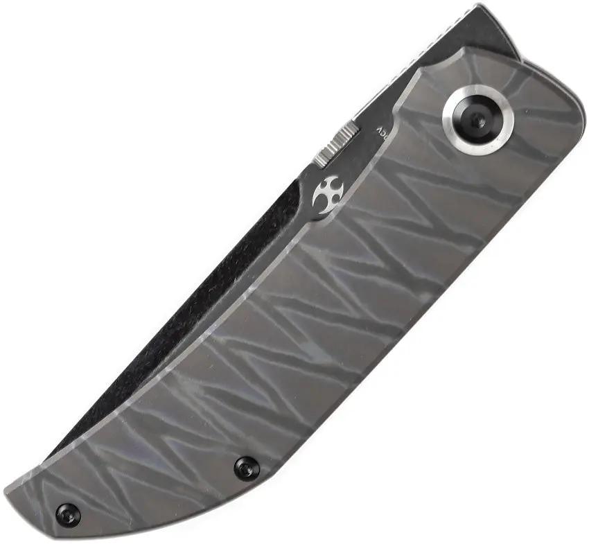 Kansept Knives Tarkin Framelock Tiger K1078A7 - Tiger Striped Flamed Titanium Handle And CPM-20CV Blade by Kansept Knives