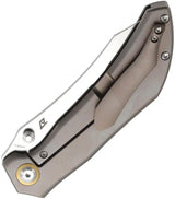 Kansept Knives Tipper Framelock Bronze - S35VN Wharncliffe Blade, Bronze Anodized Titanium Handle, 4.5 Inch Closed by Kansept Knives