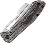Kansept Knives Cybin Framelock K1080A1 - CPM S35VN Blade, Bronze Frag Pattern Titanium Handle, Thumb Pull by Kansept Knives
