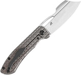 Kansept Knives Cybin Framelock K1080A1 - CPM S35VN Blade, Bronze Frag Pattern Titanium Handle, Thumb Pull by Kansept Knives