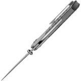 Kansept Knives Deadite Framelock CF K1081A1 - Damascus Steel Clip Point Blade, Titanium Handle with Carbon Fiber Inlay by Kansept Knives