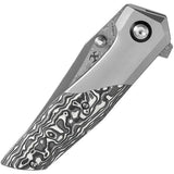Kansept Knives Deadite Framelock CF K1081A1 - Damascus Steel Clip Point Blade, Titanium Handle with Carbon Fiber Inlay by Kansept Knives