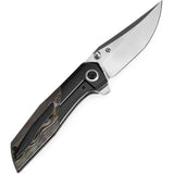Kansept Knives Deadite Framelock 80s CF K1081A3 - Satin CPM S35VN Clip Point Blade With 80s Carbon Fiber Inlay by Kansept Knives