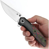 Kansept Knives Deadite Framelock 80s CF K1081A3 - Satin CPM S35VN Clip Point Blade With 80s Carbon Fiber Inlay by Kansept Knives