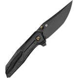 Kansept Knives Deadite Framelock Shred CF K1081A5 - S35VN Clip Point Blade With Shredded Carbon Fiber Inlay by Kansept Knives