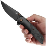 Kansept Knives Deadite Framelock Shred CF K1081A5 - S35VN Clip Point Blade With Shredded Carbon Fiber Inlay by Kansept Knives