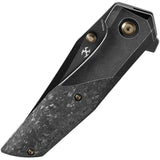 Kansept Knives Deadite Framelock Shred CF K1081A5 - S35VN Clip Point Blade With Shredded Carbon Fiber Inlay by Kansept Knives