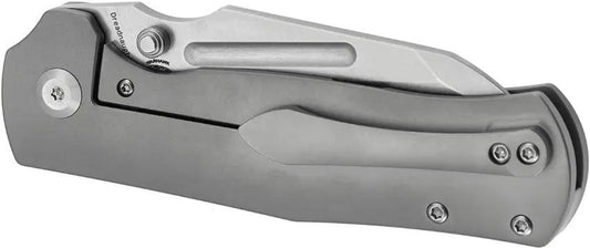 Kansept Knives Dreadnaught Framelock SW K1082A1 - Stonewashed S35VN Cleaver Blade Titanium Handle by Kansept Knives