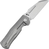 Kansept Knives Dreadnaught Framelock SW K1082A1 - Stonewashed S35VN Cleaver Blade Titanium Handle by Kansept Knives
