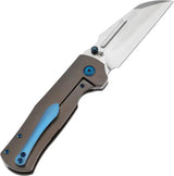 Kansept Dreadnaught Framelock Brz K1082A3 - Bronze Anodized Titanium Handle With S35VN Cleaver Blade by Kansept Knives