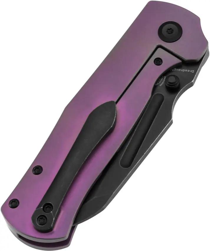 Kansept Knives Dreadnaught Framelock Ppl K1082A4 - Purple Anodized Titanium Handle, S35VN Cleaver Blade by Kansept Knives
