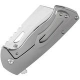 Kansept Knives Superhawk Framelock BB K1083A1 - Cleaver Style Blade With CPM S35VN Bead Blast Titanium Handle by Kansept Knives