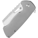 Kansept Knives Superhawk Framelock BB K1083A1 - Cleaver Style Blade With CPM S35VN Bead Blast Titanium Handle by Kansept Knives