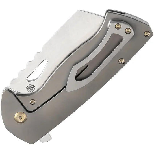 Kansept Knives Superhawk Framelock SW K1083A4 - Bronze Anodized Titanium Handle, 4-Inch S35VN Cleaver Blade by Kansept Knives