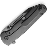 Kansept Knives Superhawk Framelock - CPM S35VN Wharncliffe Blade Blackwash Finish Black Titanium Handle by Kansept Knives